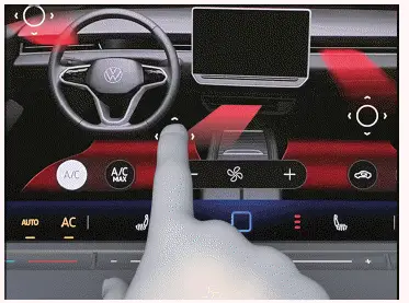 Fig. 1 In the Infotainment system: aligning electric vents.