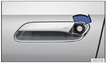 Fig. 2 Emergency locking of driver door.